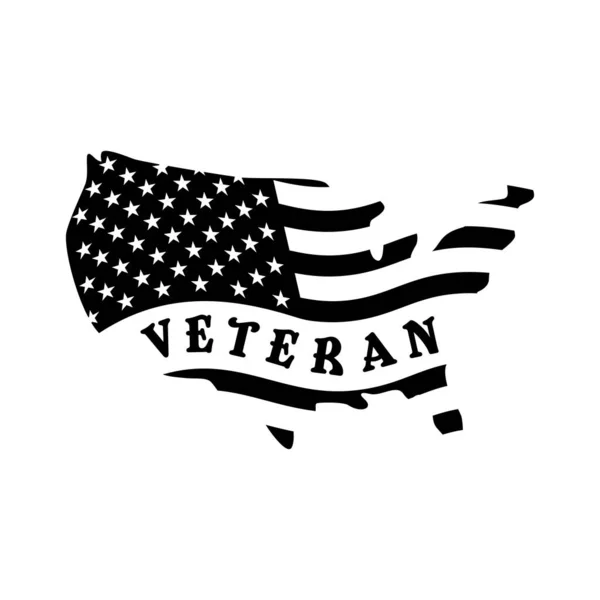 Amerikanische Flagge Vektor Illustration Veteran Flagge Shirt Design — Stockvektor