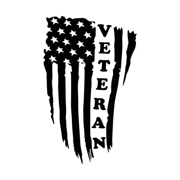 Veteran Flag Shirt Design American Veteran Flag Vector Illustration — Stockvektor