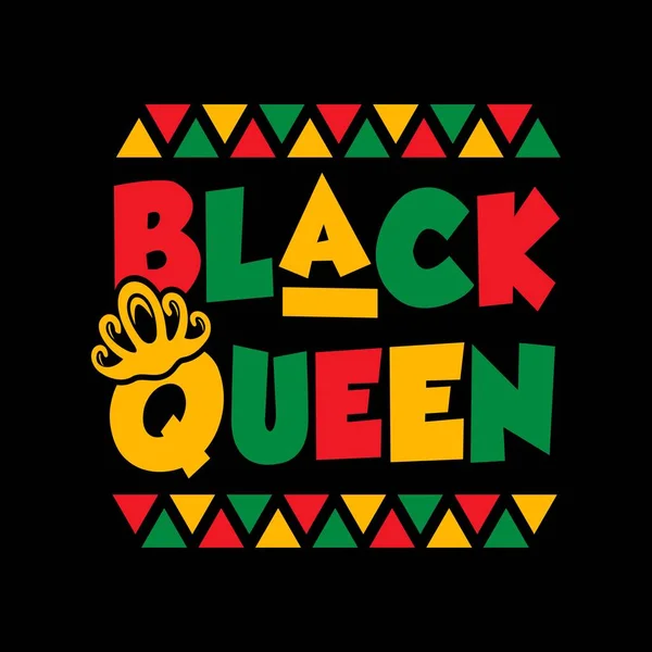 Black Queen Juneteenth African American Independence Day Junio Juneteenth Celebra — Vector de stock