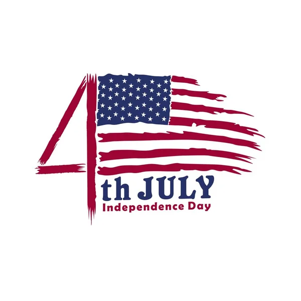 4Th July Independence Day Vector Illustration — Stock Vector