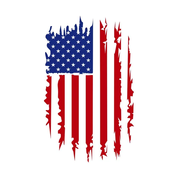 Amerikanische Flagge Flagge Design Usa Flaggenvektorillustration — Stockvektor