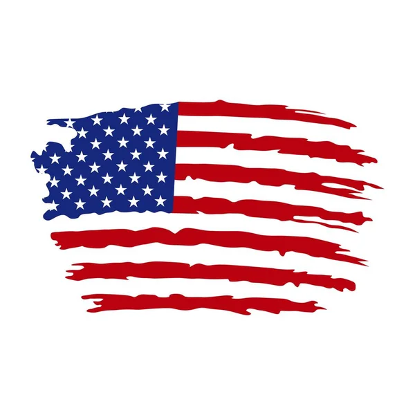 Flagge Illustration Amerikanisches Flaggendesign Usa Flaggenvektordesign Illustration — Stockvektor