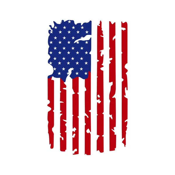Amerikanische Flagge Illustration Der Flagge Für Shirt Design Und Anderes — Stockvektor