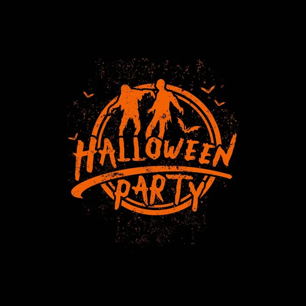 Halloween Party Disegno Della Maglietta Halloween Difficoltà Celebrazione Halloween — Vettoriale Stock