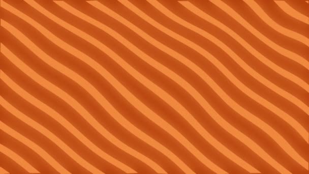 Fondo animado con líneas de torsión diagonales en movimiento en colores naranja y naranja oscuro. Las rayas se encuentran alternativamente. — Vídeos de Stock