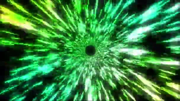 Fantástico patrón abstracto con fondo de embudo en movimiento colorido sobre fondo verde claro — Vídeo de stock