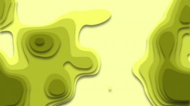 Renkli akış katmanları ve yumuşak sarı arka planlı modern kağıt kesimi deseni