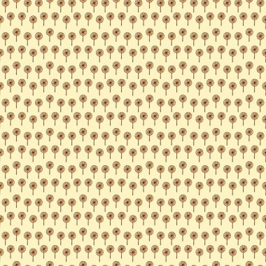 Seamless raster pattern of candy lollipop in a round shape of yellow color with black stripes on a yellow background