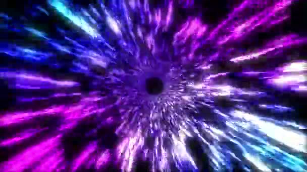 Fantastic abstract pattern with colorful moving funnel background on light violet background — Video