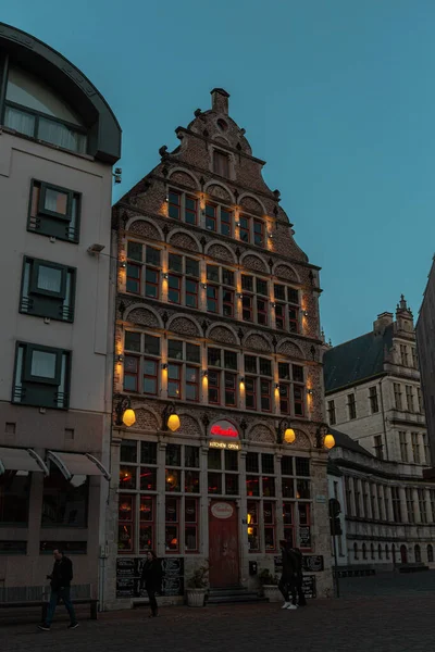 Centro Storico Gand Gand Belgio Architettura Punto Riferimento Gand Paesaggio — Foto Stock