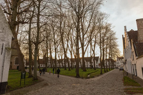 Классический Вид Исторический Центр Брюгге Провинция Западные Фландеры Бельгия Фабрегас — стоковое фото