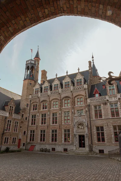 Классический Вид Исторический Центр Брюгге Провинция Западные Фландеры Бельгия Фабрегас — стоковое фото