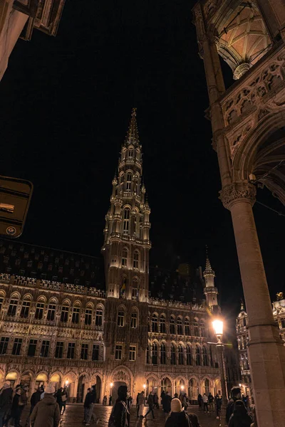 Grand Place Grote Markt Con Ayuntamiento Hotel Ville Maison Roi — Foto de Stock