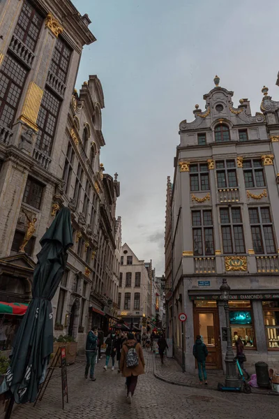 Grand Place Grote Markt Town Hall Hotel Ville Maison Roi — стокове фото
