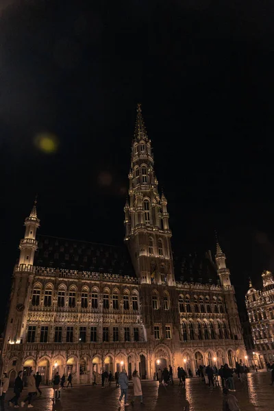 Grand Place Grote Markt Con Ayuntamiento Hotel Ville Maison Roi — Foto de Stock