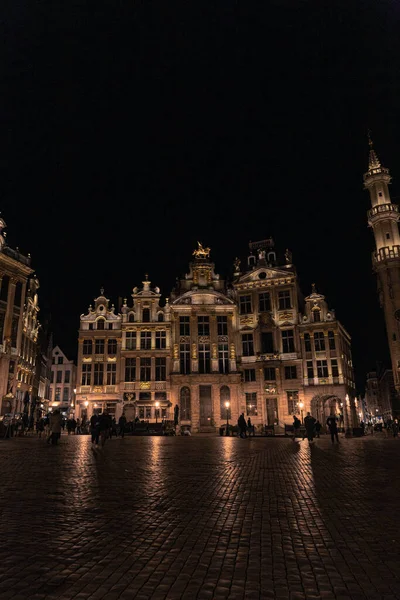 Grand Place Grote Markt Con Ayuntamiento Hotel Ville Maison Roi — Foto de Stock