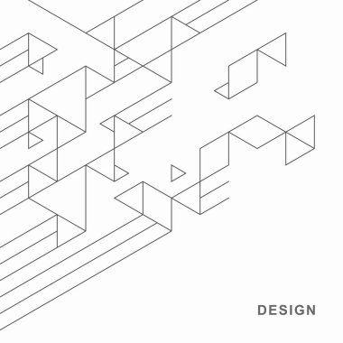 Soyut geometrik teknolojik arka plan. Vektör yaratıcı tasarımı.
