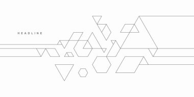 Soyut geometrik teknolojik arka plan. Vektör yaratıcı tasarımı.