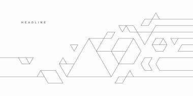 Soyut geometrik teknolojik arka plan. Vektör yaratıcı tasarımı.