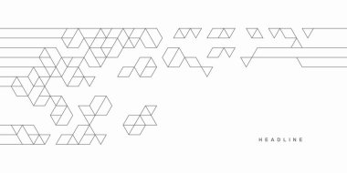 Soyut geometrik teknolojik arka plan. Vektör yaratıcı tasarımı.