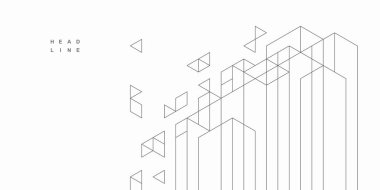 Soyut mimari yapı. Geometrik teknolojik arkaplan.