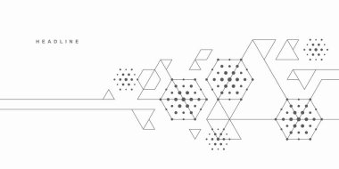 Soyut geometrik teknolojik arka plan. Vektör yaratıcı tasarımı.