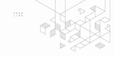 Soyut geometrik teknolojik arka plan. Vektör yaratıcı tasarımı.