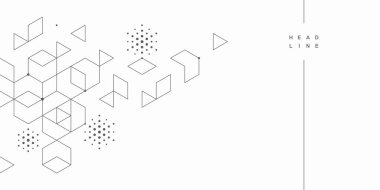 Soyut geometrik teknolojik arka plan. Vektör yaratıcı tasarımı.