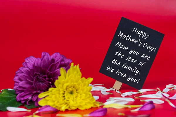Text Chalkboard Paper Design Concept Mother Day Holiday Greeting Design — 스톡 사진