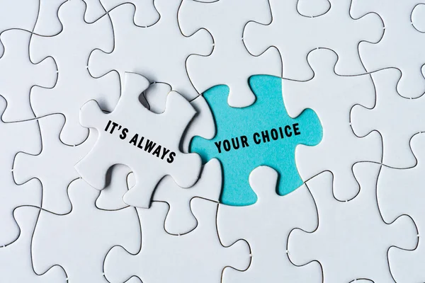 Always Your Choice Text Jigsaw Puzzle Flat Lay — стоковое фото