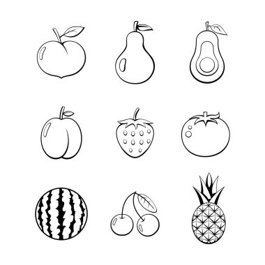 meyve resimleme simgesi çizimi