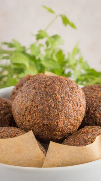 Homemade Falfel Balls Parsley — Stock fotografie