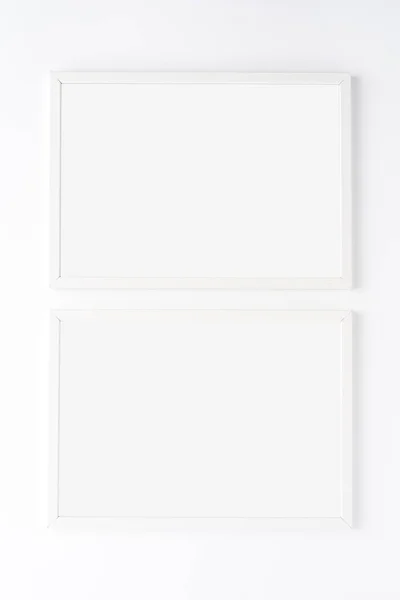 Dva Rámečky Kopírovacím Prostorem Izolované Bílém Pozadí Mockup Copyspace — Stock fotografie