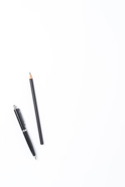 Kopyalama alanı olan ofis arkaplanı. Üst görünüm