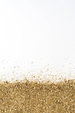 Yerba mate çayı beyaz arka planda izole edilmiş. Üst görünüm
