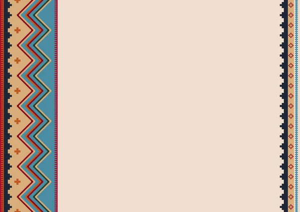 テキストのコピースペースを持つ民族的部族の背景 パンフレット バナー チラシ レストランメニューのために アメリカ先住民のパターン シンコ マヨの装飾 ベクトルセレープ設計 — ストックベクタ