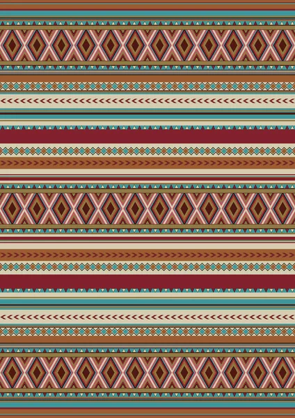 Etnické Bezešvé Vzor Pozadí Mexická Barevná Textilní Ozdoba Jihozápadní Koberec — Stockový vektor