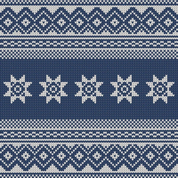 Patrón Textura Tejida Diseño Jersey Navideño Noruega Justo Estilo Isla — Archivo Imágenes Vectoriales