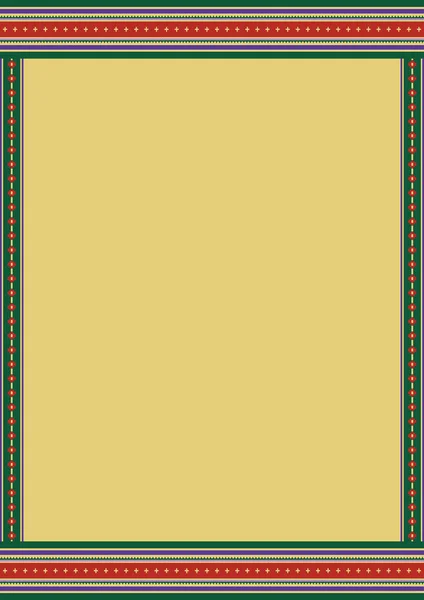族群背景与文本复制空间 传统的墨西哥纺织品图案 小册子 横幅的民俗设计 — 图库矢量图片