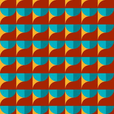 Yüzyılın ortalarında, modern, soyut, pürüzsüz bir model. 60 'ların stil geometrik arka planı. Eski renklerde İskandinav deseni.