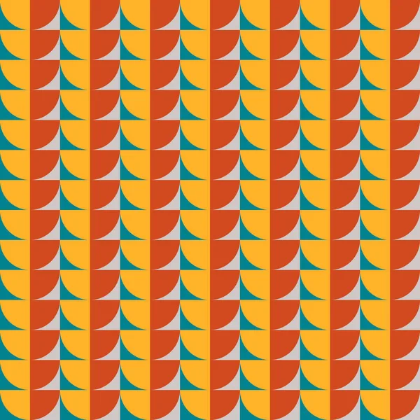 Midden Eeuw Modern Abstract Naadloos Patroon 60S 70S Stijl Geometrische — Stockvector