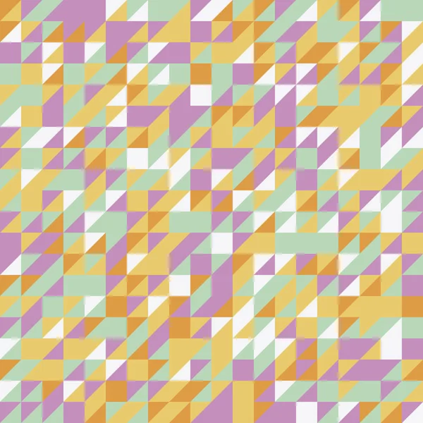 Abstract Vierkante Achtergrond Met Willekeurig Gekleurde Driehoeken Naadloos Geometrisch Patroon — Stockvector