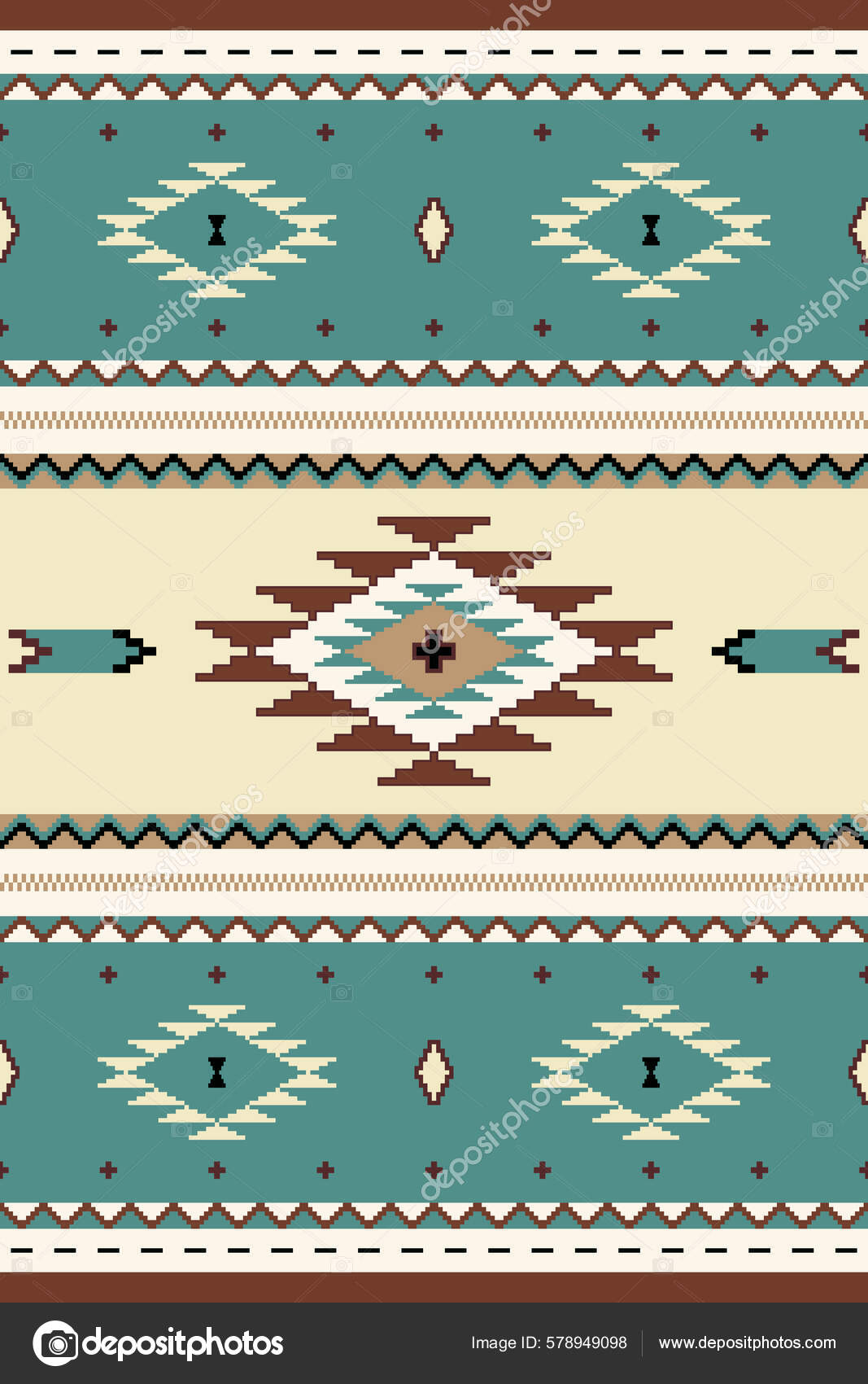 Image vectorielle Modèle Ethnique Sans Couture Tribale Tapis Design Sud  Ouest Couverture par ©eugenianikolova - 578949098, image size:1067x1700