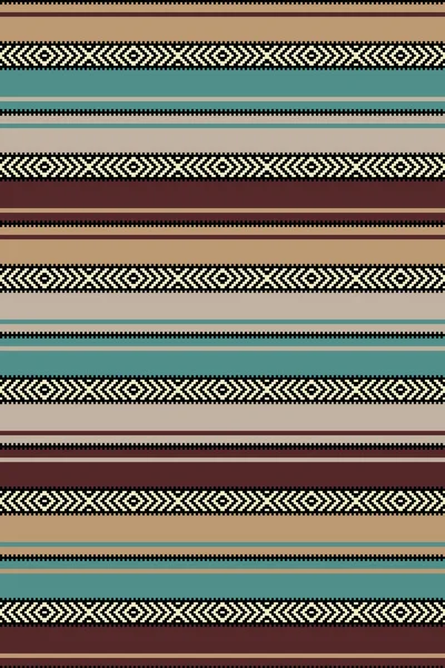 Ethnic Seamless Pattern Mexican Blanket Ornament Serape Design Vector Illustration Vektorová Grafika