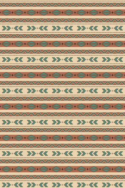 Ethnic Tribal Seamless Pattern South Western Boho Decor Style Vector — стоковый вектор