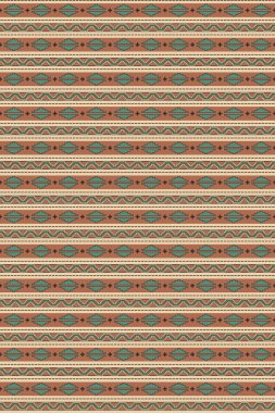 Etnik kabilenin kusursuz kalıbı. Güney Batı Boho tarzı. Vektör illüstrasyonu.