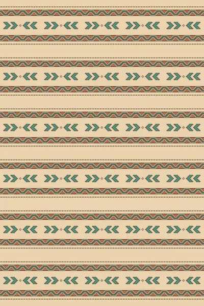 Folk Tribal Seamless Pattern South Western Boho Decor Style Ethnic — Image vectorielle