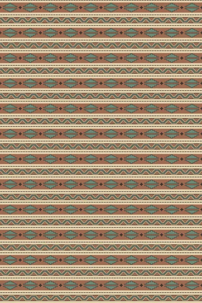 Ethnic Tribal Seamless Pattern South Western Boho Decor Style Vector — ストックベクタ