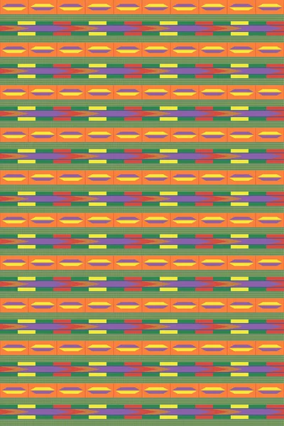 Abstract Geometric Seamless Pattern Inspired Traditional African Fabrics Kente Design — Stockový vektor