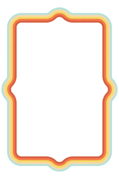 70S Στυλ Ρετρό Χρώματα Πρότυπο Πλαίσιο Ρίγες Διακοσμητικά Σύνορα Γραμμές — Διανυσματικό Αρχείο